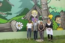GWG verschönert Hauswand der Kitas „Fuchs und Elster“ und „Tabaluga“ mit Graffiti