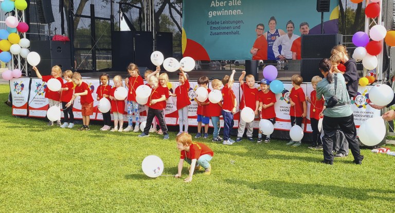 Kita Kinderland bei den Special Olympics in Halle dabei