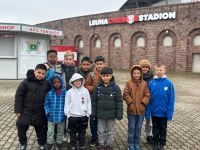 Kinder des Hortes Tabaluga zu Besuch beim Training des HFC