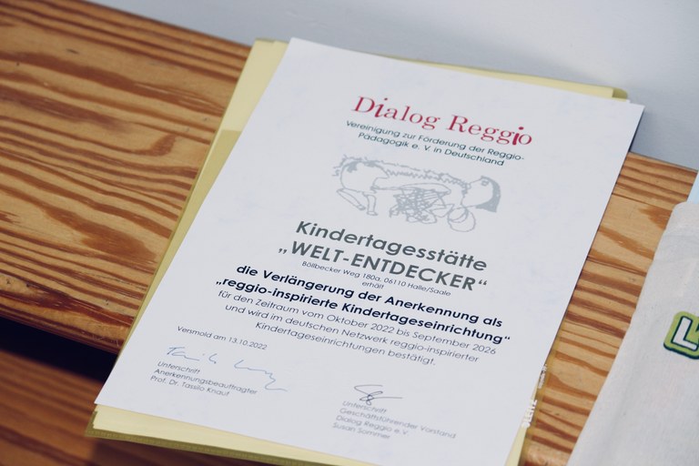 Unsere Rezertifizierung zum reggio-inspirierten Kinderhaus